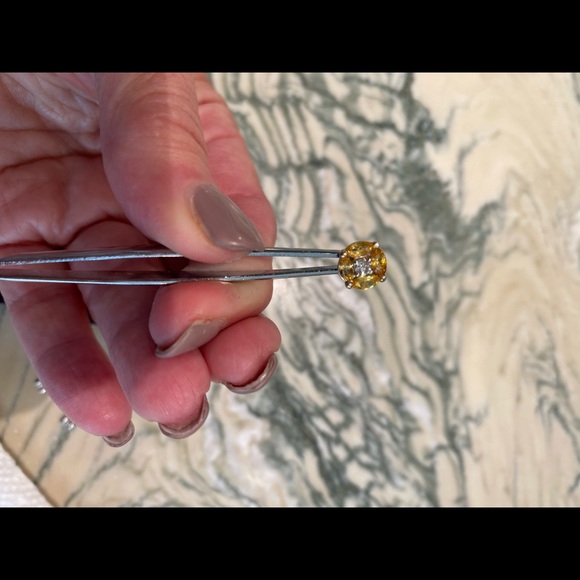 YELLOW SAPPHIRE & DIAMOND MARQUISE STUD EARRINGS - Picture 10 of 10